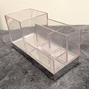 InterDesign Square Bathroom Vanity Organizer Clear/Chrome